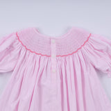 Pink christmas tree hand smocked dress - Aaria Tees Aaria Tees