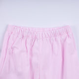 Pink christmas tree hand smocked ruffle pants set - Aaria Tees Aaria Tees