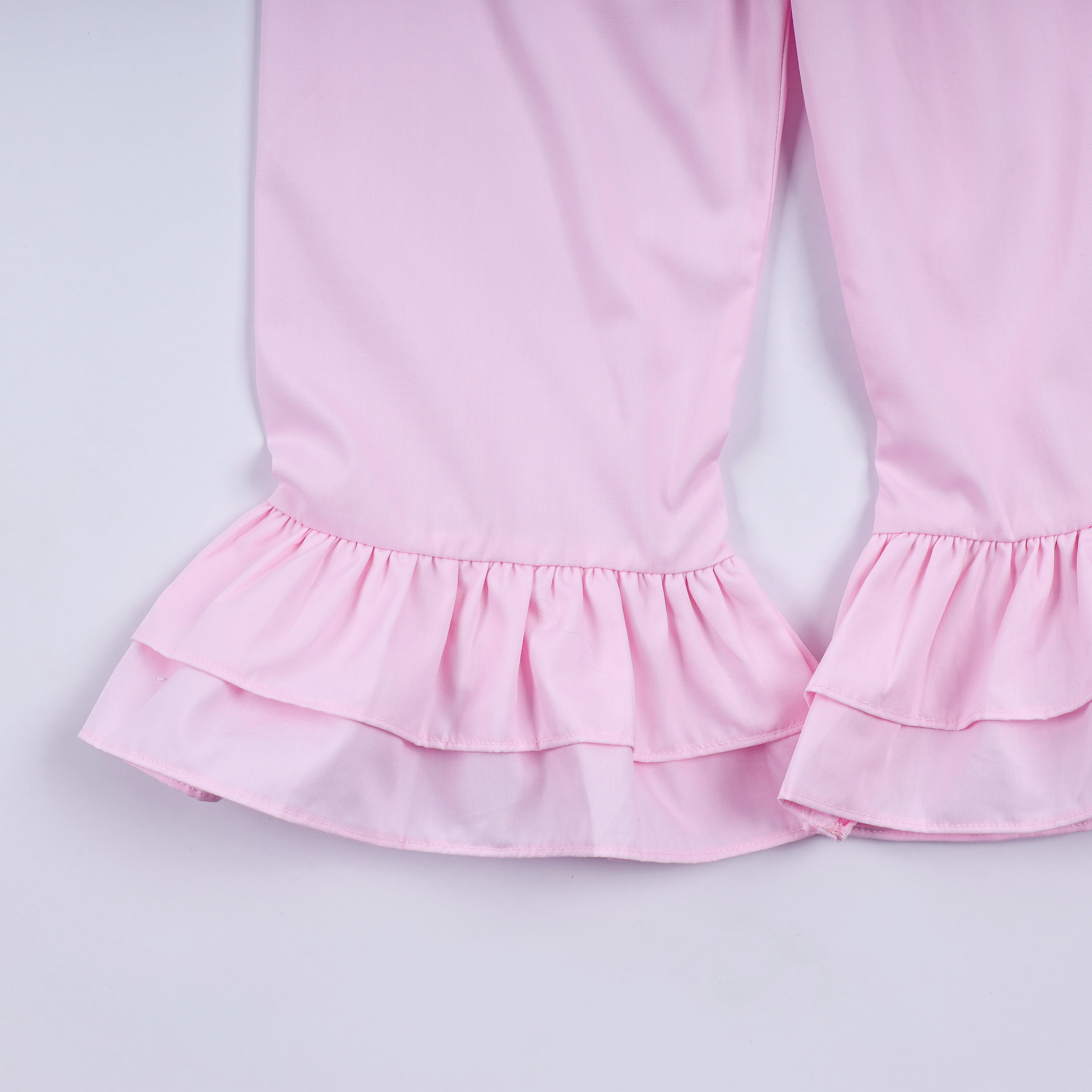 Sweet island character hand smocked ruffle pants set - Aaria Tees Aaria Tees