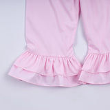 Sweet island character hand smocked ruffle pants set - Aaria Tees Aaria Tees