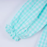 Mint christmas nutcracker hand smocked gingham ruffle pants set - Aaria Tees Aaria Tees