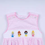 Pink princess hand smocked plaid bubble - Aaria Tees Aaria Tees
