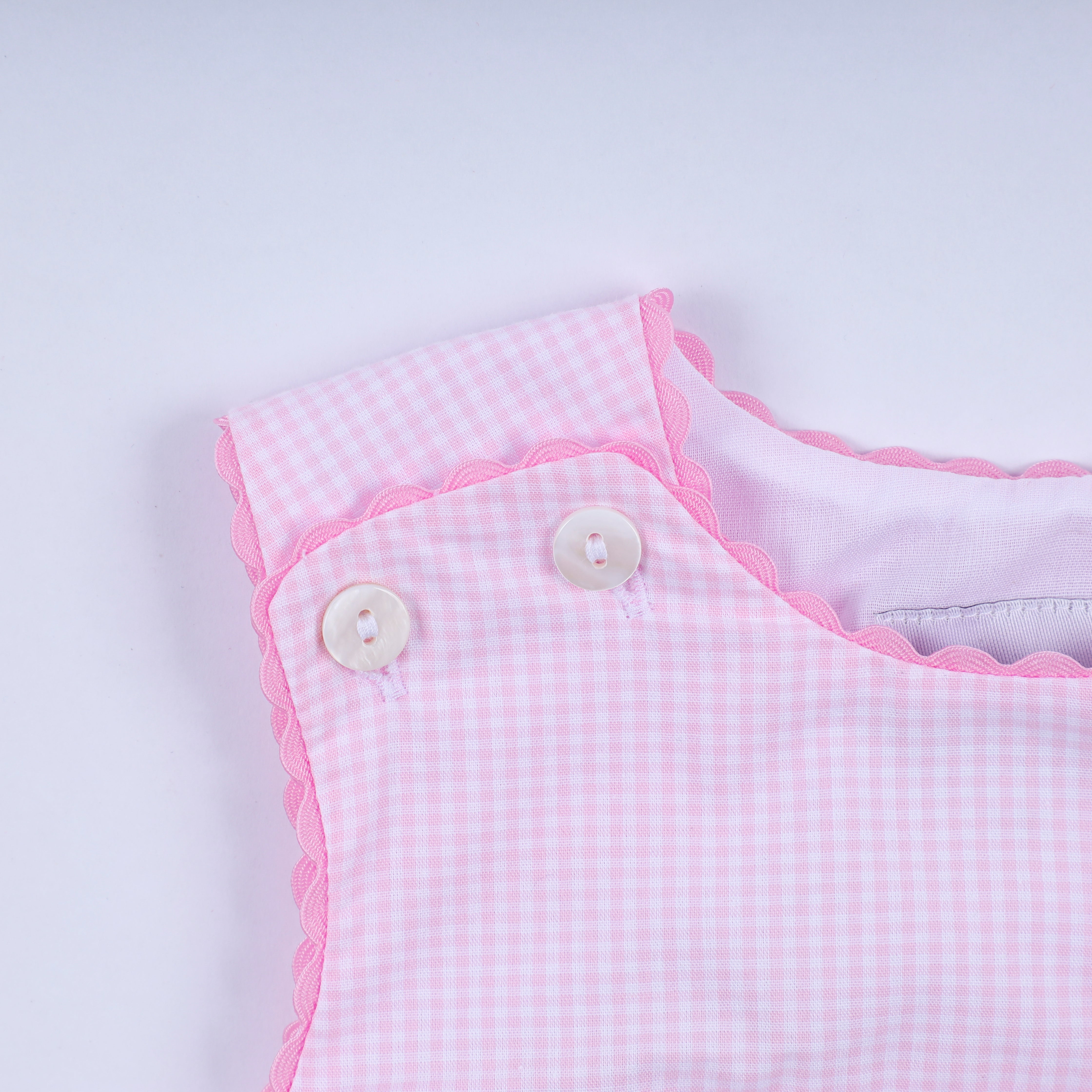 Pink princess hand smocked plaid bubble - Aaria Tees Aaria Tees