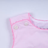 Pink princess hand smocked plaid bubble - Aaria Tees Aaria Tees