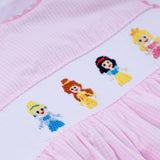 Pink princess hand smocked plaid bubble - Aaria Tees Aaria Tees