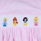Pink princess hand smocked plaid bubble - Aaria Tees Aaria Tees