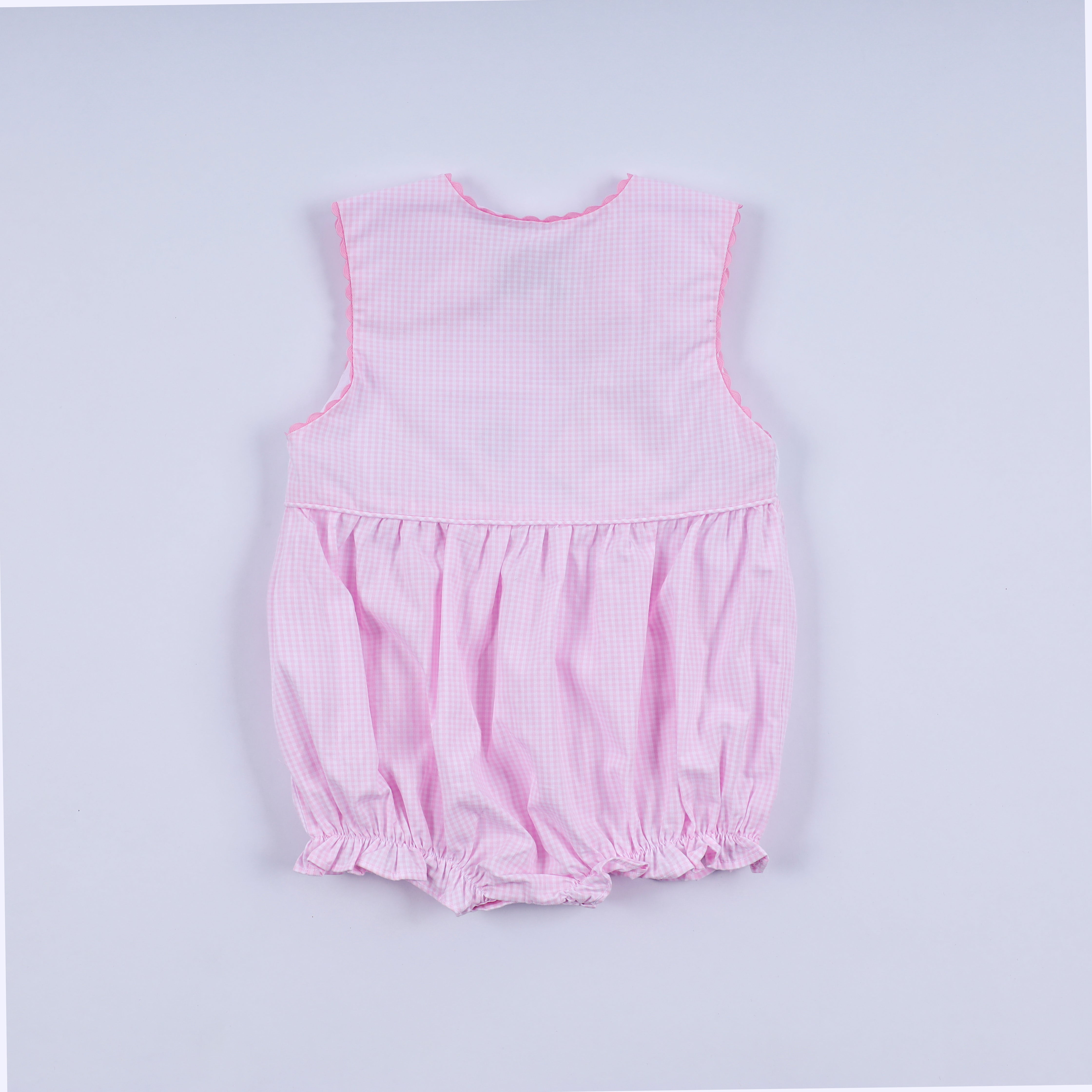 Pink princess hand smocked plaid bubble - Aaria Tees Aaria Tees