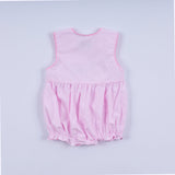 Pink princess hand smocked plaid bubble - Aaria Tees Aaria Tees
