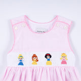Pink princess hand smocked plaid bloomer set - Aaria Tees Aaria Tees