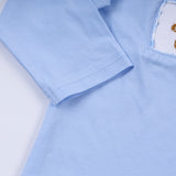 Blue gingerbread hand smocked gingham pants set - Aaria Tees Aaria Tees