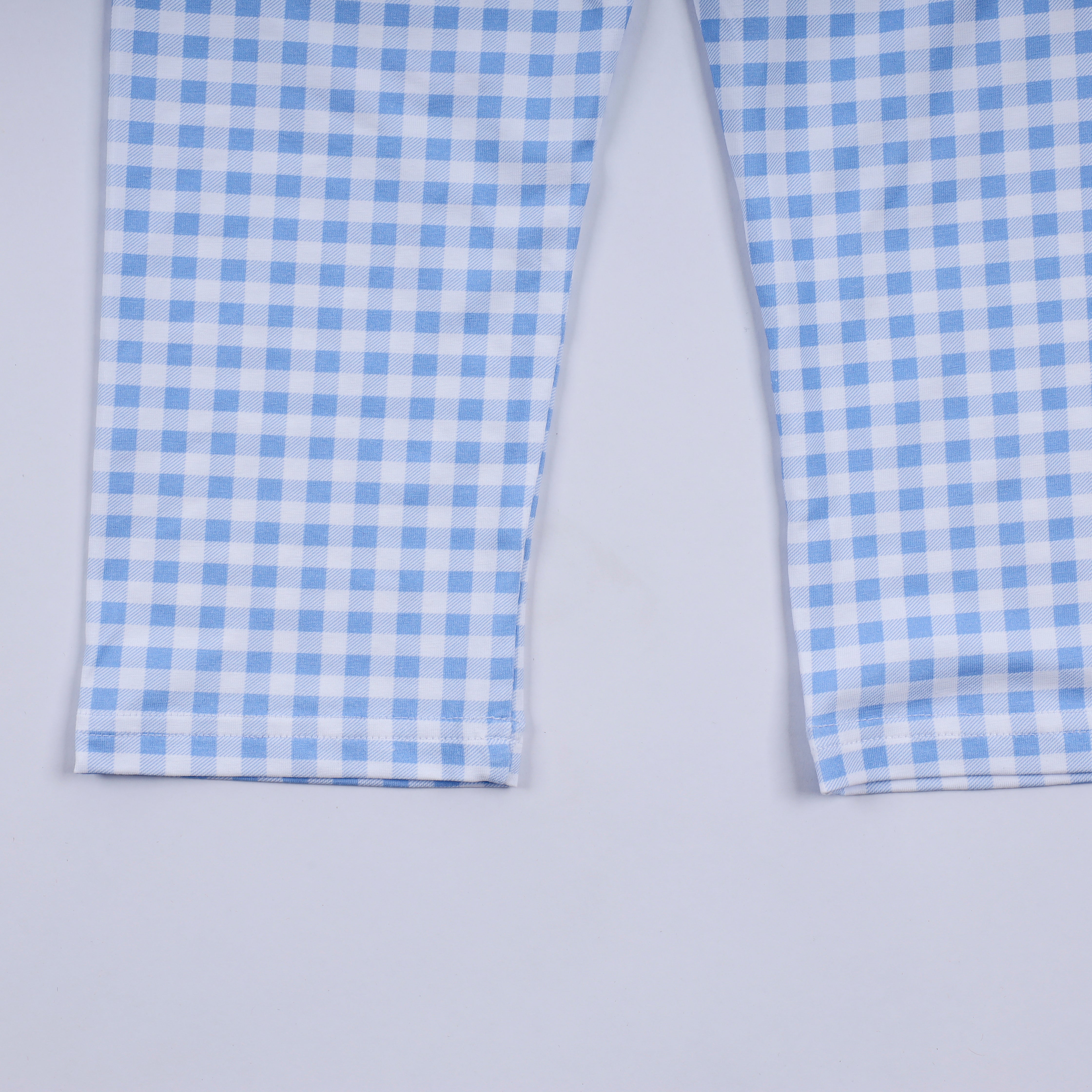 Blue gingerbread hand smocked gingham pants set - Aaria Tees Aaria Tees