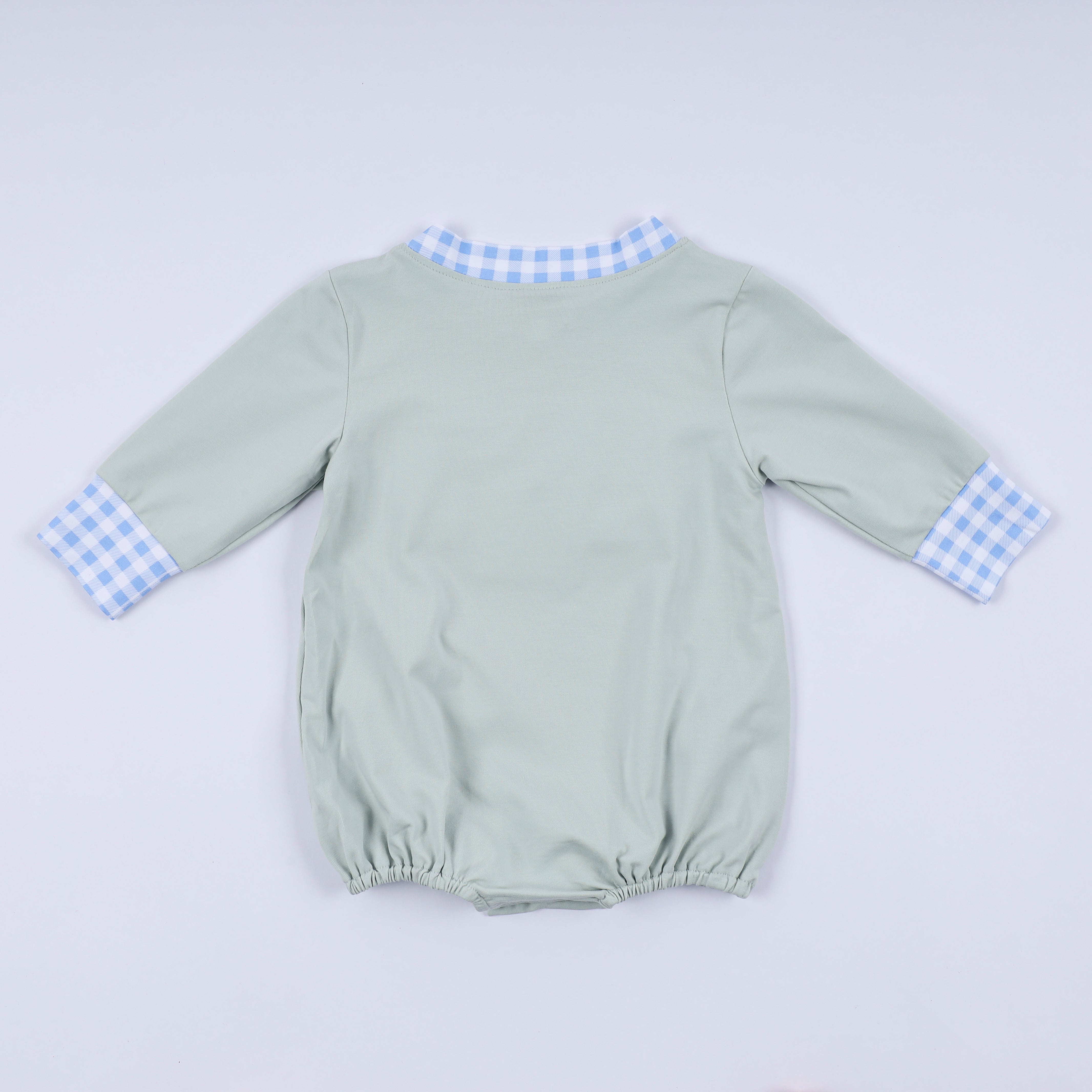 Sage cow hand smocked bubble - Aaria Tees Aaria Tees