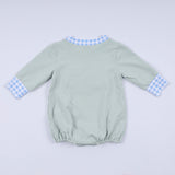 Sage cow hand smocked bubble - Aaria Tees Aaria Tees