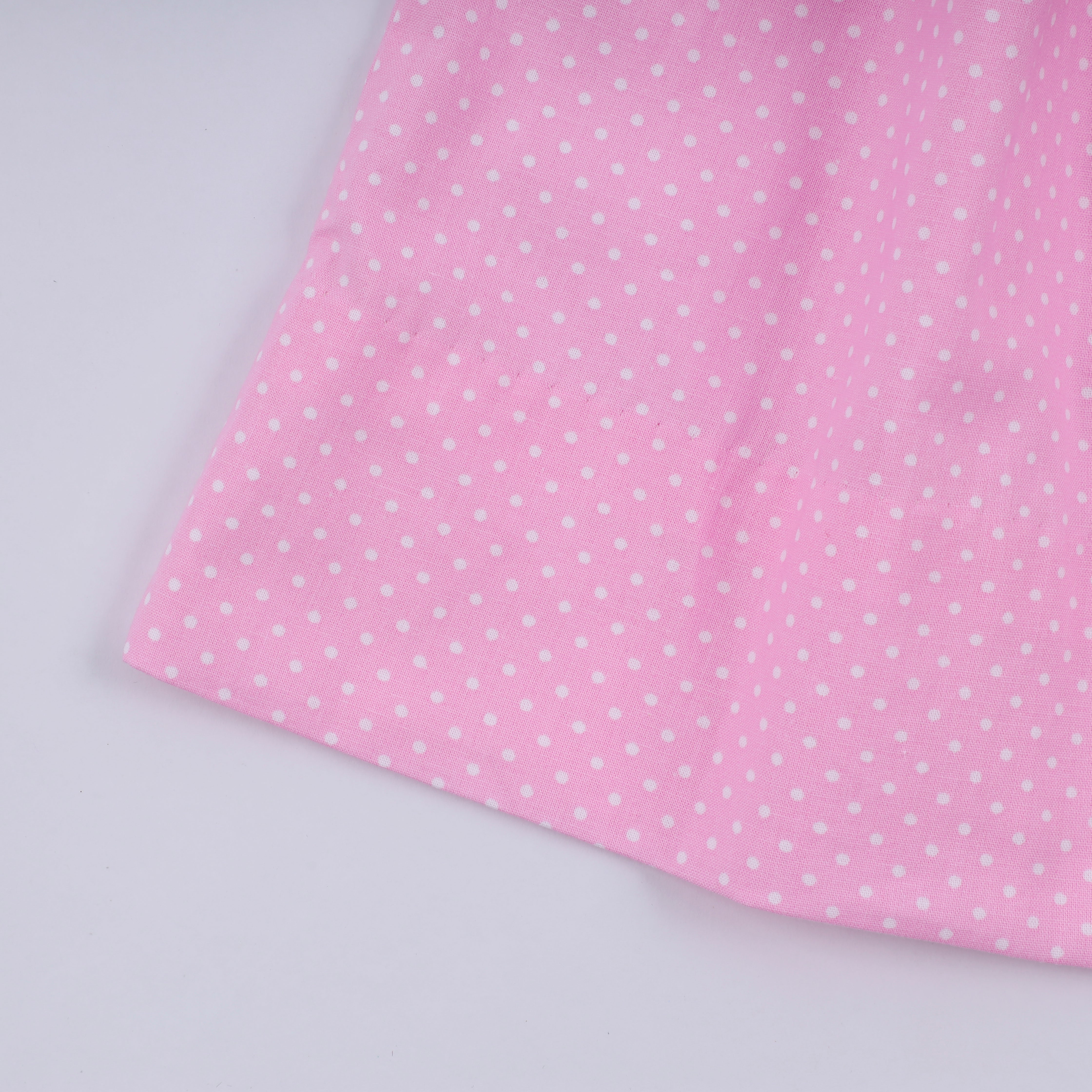 Pink character hand smocked dot ruffle dress - Aaria Tees Aaria Tees