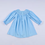 Blue nativity hand smocked dress - Aaria Tees Aaria Tees