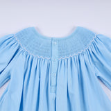 Blue nativity hand smocked dress - Aaria Tees Aaria Tees