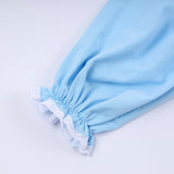 Blue nativity hand smocked ruffle pants set - Aaria Tees Aaria Tees
