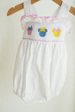 White character ruffle bubble - Aaria Tees Aaria Tees