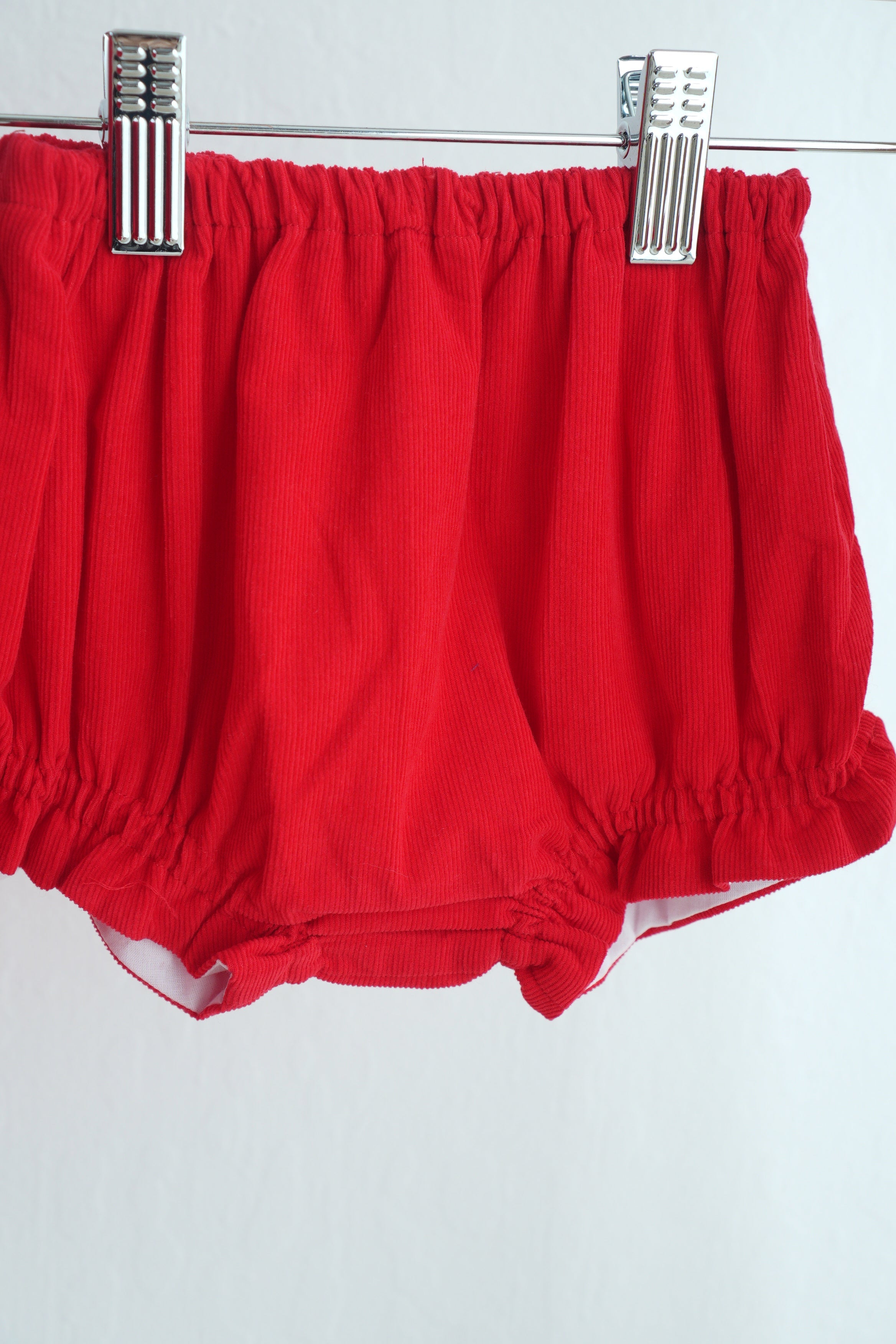 Red christmas tree hand smocked bloomer set - Aaria Tees Aaria Tees