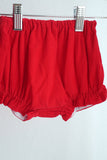 Red christmas tree hand smocked bloomer set - Aaria Tees Aaria Tees