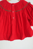 Red christmas tree hand smocked bloomer set - Aaria Tees Aaria Tees