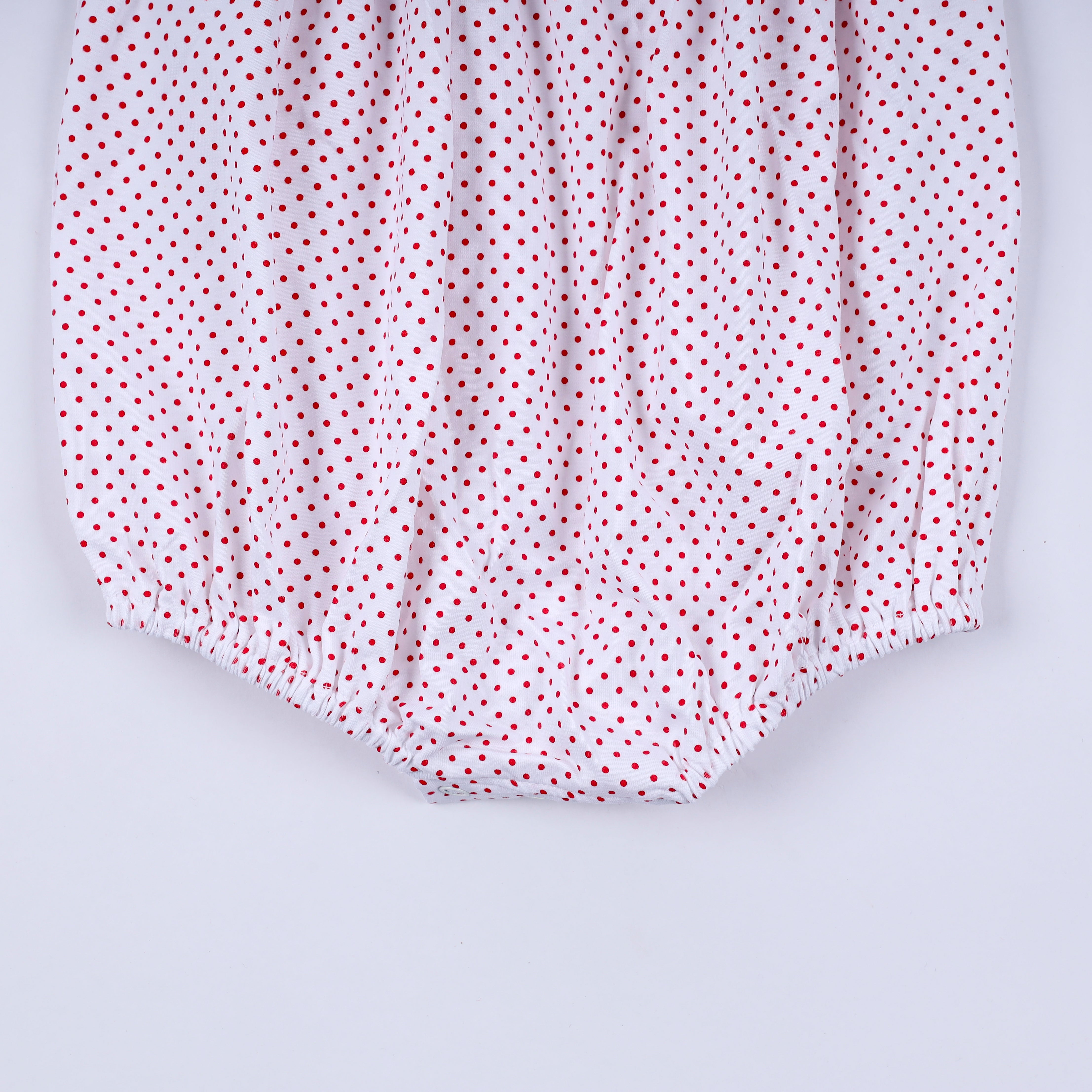 Red gingerbread hand smocked bubble - Aaria Tees Aaria Tees