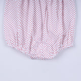 Red gingerbread hand smocked bubble - Aaria Tees Aaria Tees