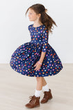 Halloween Stars 3/4 Sleeve Pocket Twirl Dress - Aaria Tees Aaria Tees
