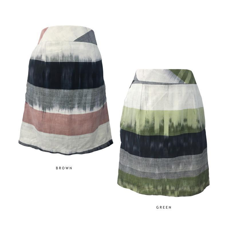 Handwoven Stripe Pencil Skirt - Aaria Tees Aaria Tees
