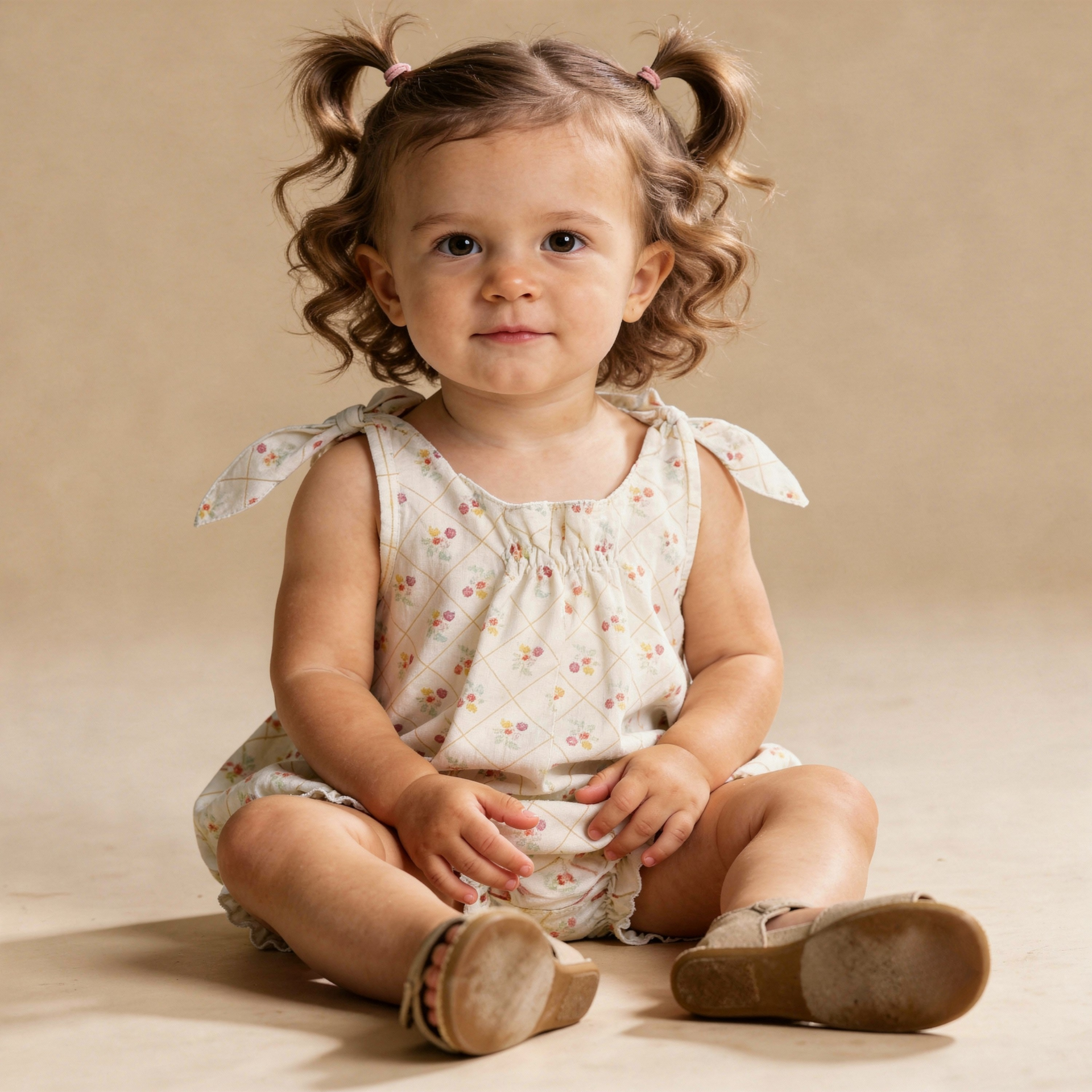 Organic Tie Shoulder Bubble Romper - Spring Weave - Aaria Tees Aaria Tees
