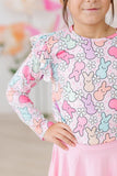 Hangin with My Peeps L/S Ruffle Tee - Aaria Tees Aaria Tees