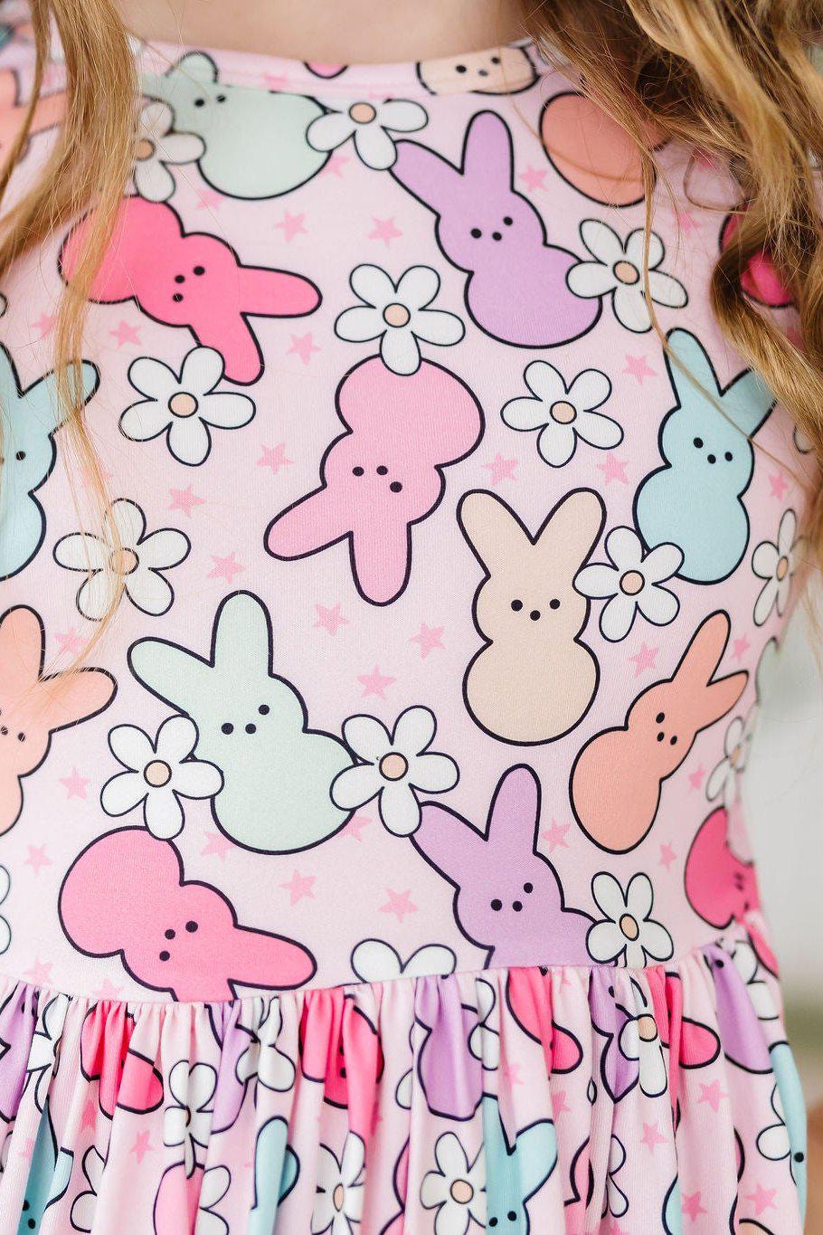 Hangin with my Peeps 3/4 Sleeve Pocket Twirl Dress - Aaria Tees