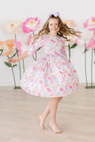 Hangin with my Peeps 3/4 Sleeve Pocket Twirl Dress - Aaria Tees Aaria Tees