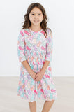 Hangin with my Peeps 3/4 Sleeve Pocket Twirl Dress - Aaria Tees Aaria Tees