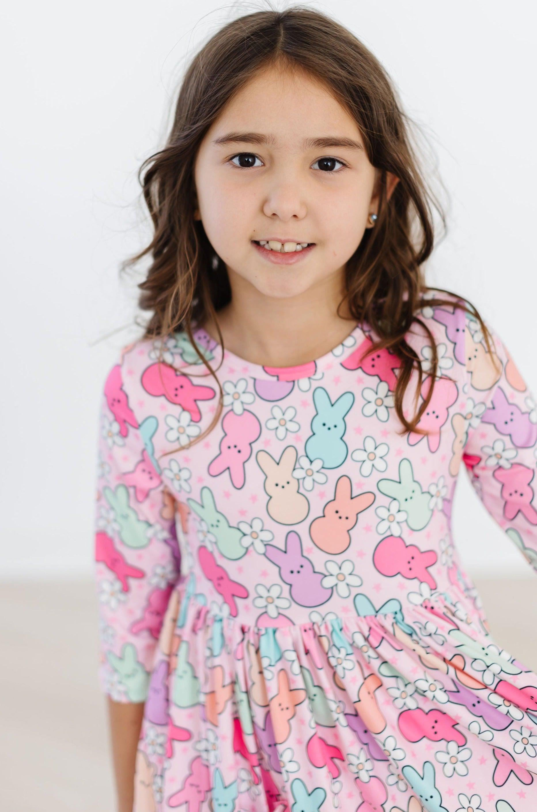 Hangin with my Peeps 3/4 Sleeve Pocket Twirl Dress - Aaria Tees Aaria Tees