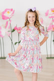 Hangin with my Peeps 3/4 Sleeve Pocket Twirl Dress - Aaria Tees Aaria Tees