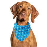 Hanukkah Blue Dreidel Tie On Dog Bandana Aaria Tees