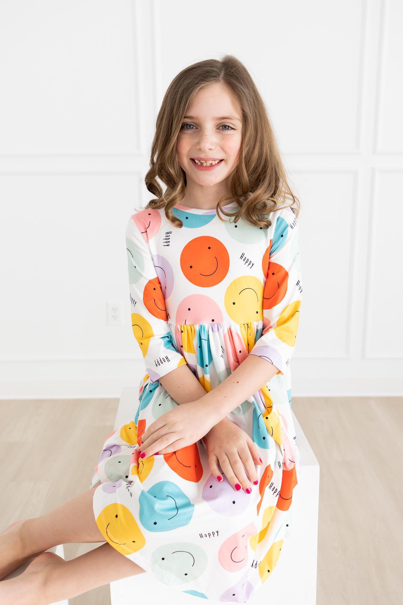 Happy Days 3/4 Pocket Twirl Dress - Aaria Tees Aaria Tees