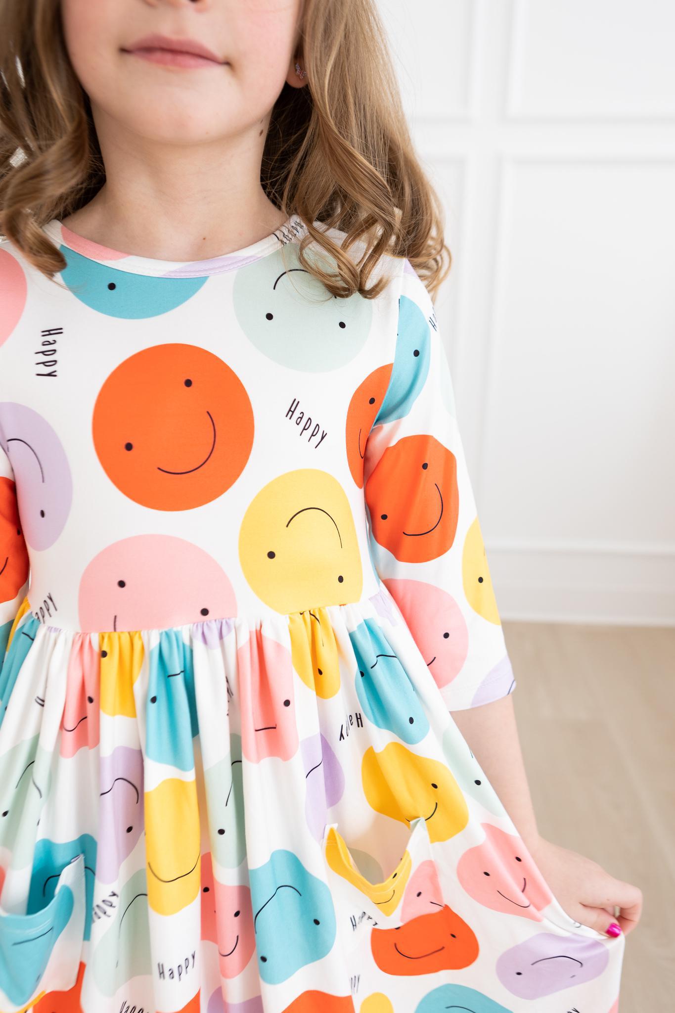 Happy Days 3/4 Pocket Twirl Dress - Aaria Tees Aaria Tees