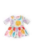 Happy Days 3/4 Sleeve Twirl Bodysuit - Aaria Tees Aaria Tees
