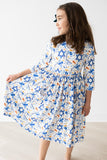 Happy Hanukkah 3/4 Sleeve Pocket Twirl Dress - Aaria Tees Aaria Tees