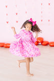 Happy Heart Day 3/4 Sleeve Pocket Twirl Dress - Aaria Tees Aaria Tees