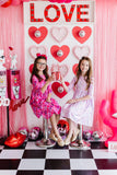 Happy Heart Day 3/4 Sleeve Pocket Twirl Dress - Aaria Tees Aaria Tees