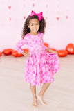 Happy Heart Day 3/4 Sleeve Pocket Twirl Dress - Aaria Tees Aaria Tees