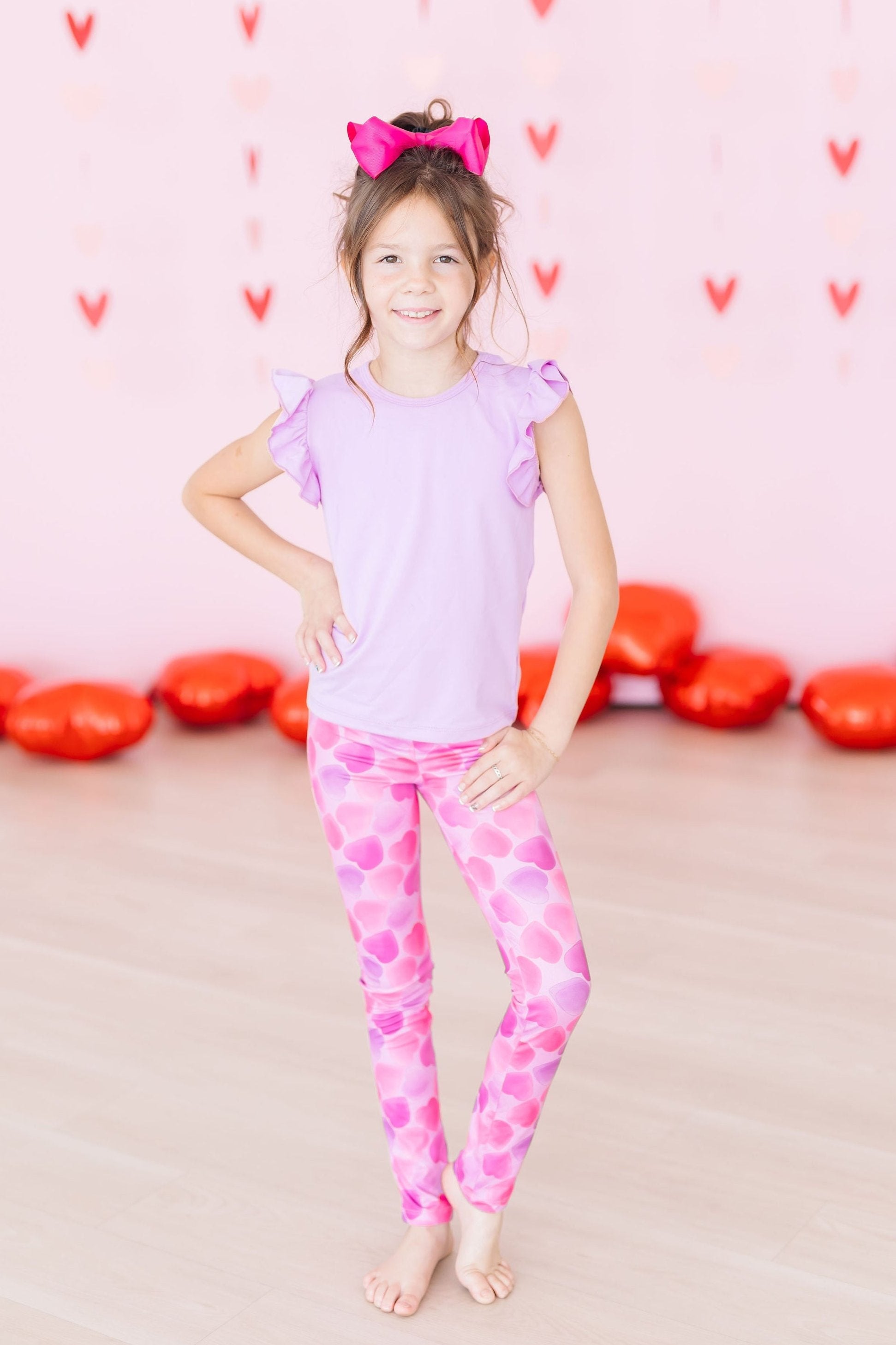 Happy Heart Day Leggings - Aaria Tees Aaria Tees