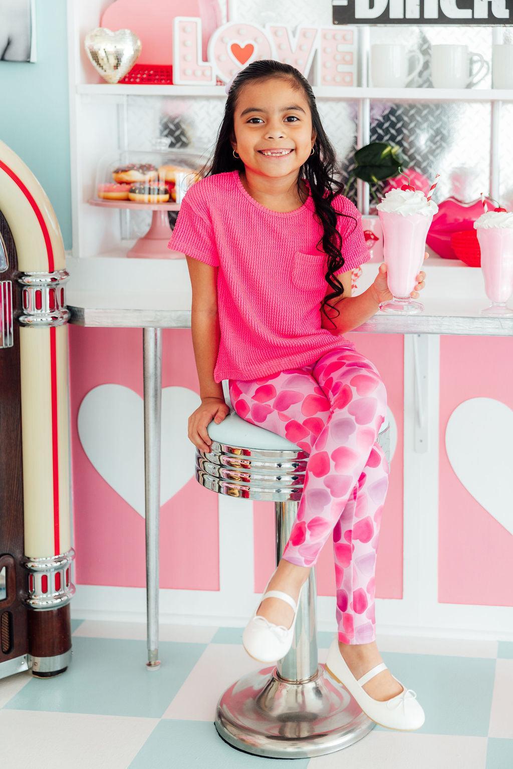 Happy Heart Day Leggings - Aaria Tees Aaria Tees