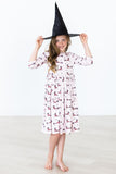 Happy Howl-oween 3/4 Sleeve Pocket Twirl Dress - Aaria Tees Aaria Tees