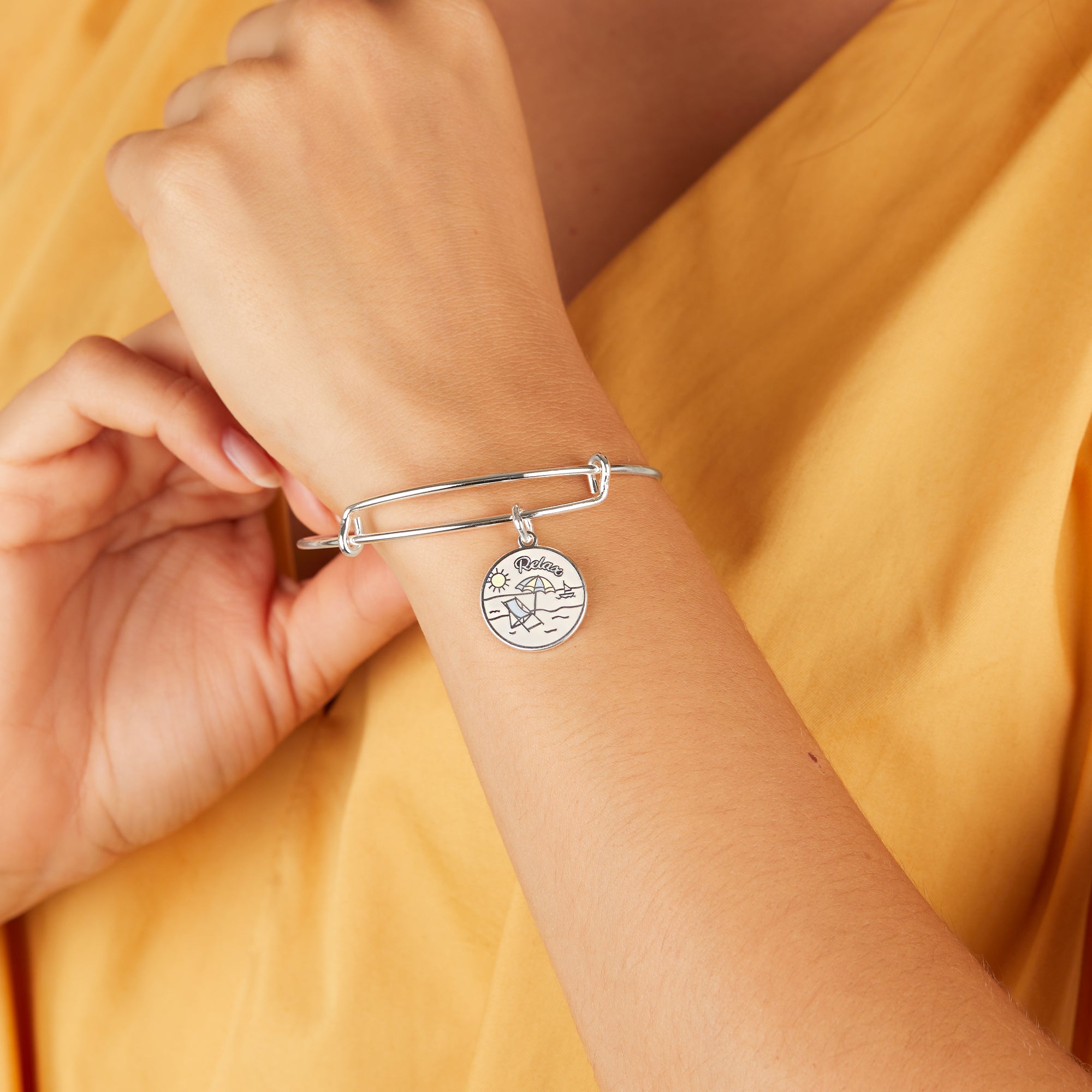 'Happy Retirement' Charm Bangle - Aaria Tees Aaria Tees