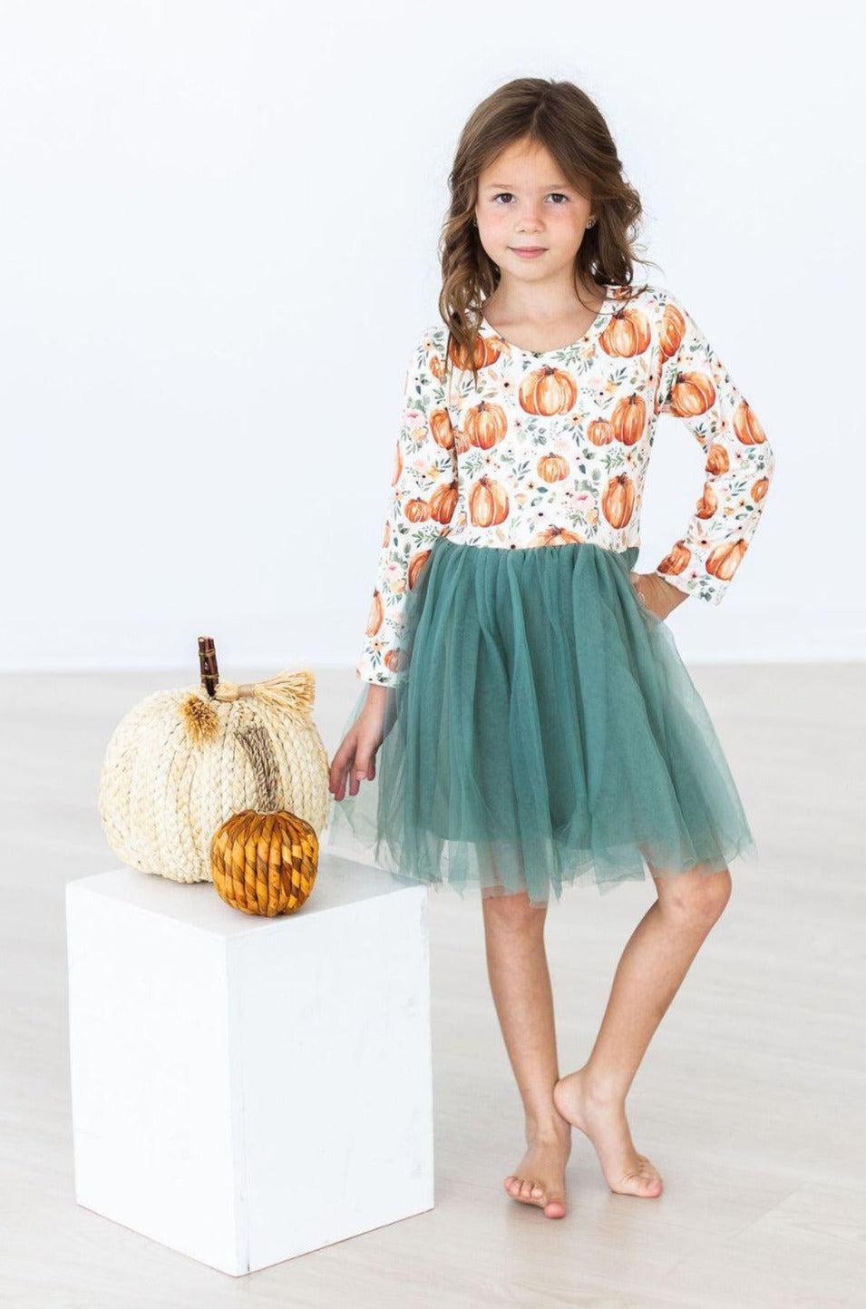 Harvest Florals L/S Tutu Dress - Aaria Tees Aaria Tees