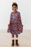 Haunted Garden 3/4 Sleeve Pocket Twirl Dress - Aaria Tees Aaria Tees